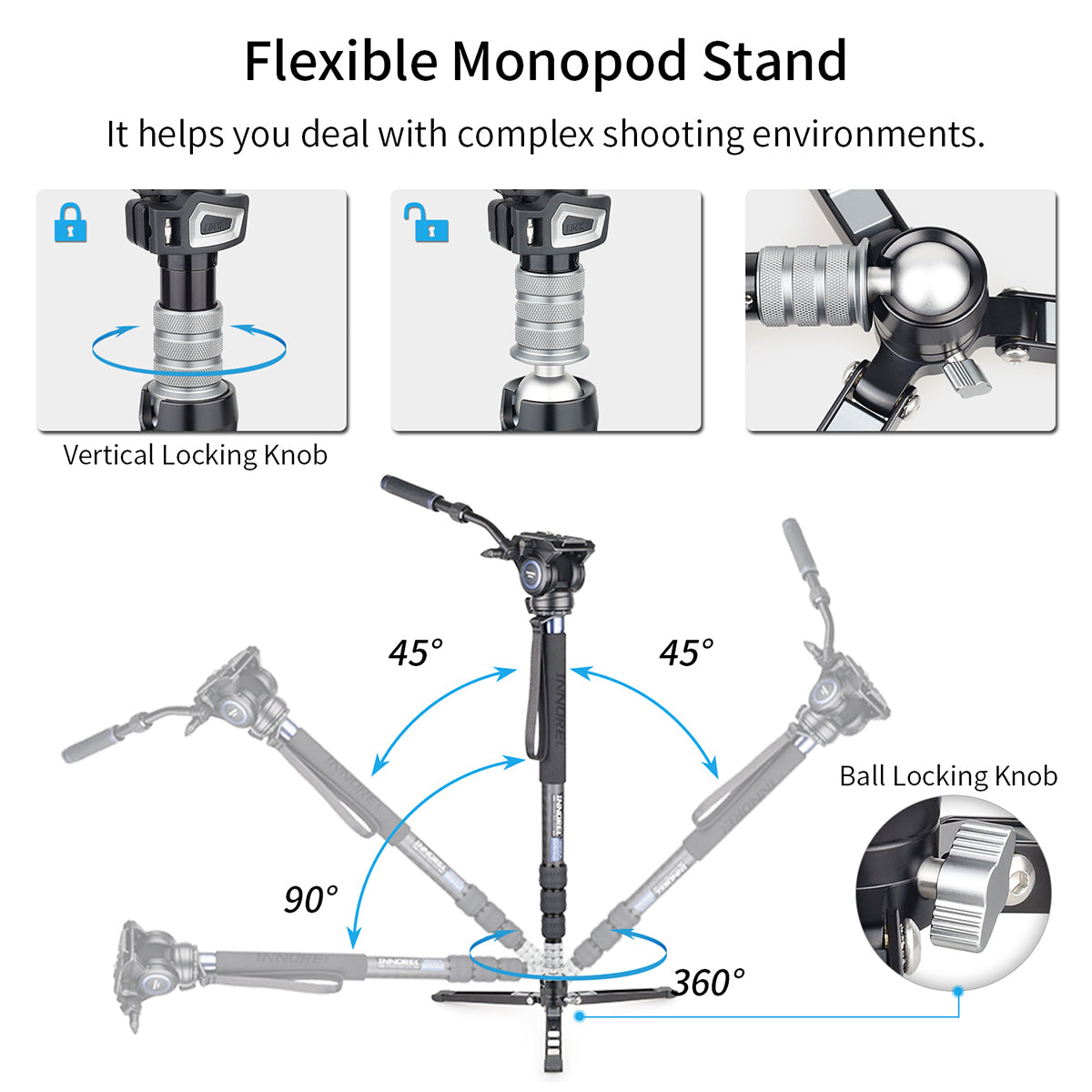 Australia Used Carbon Fiber Video Monopod-INNOREL VM75CK(Twist Lock)