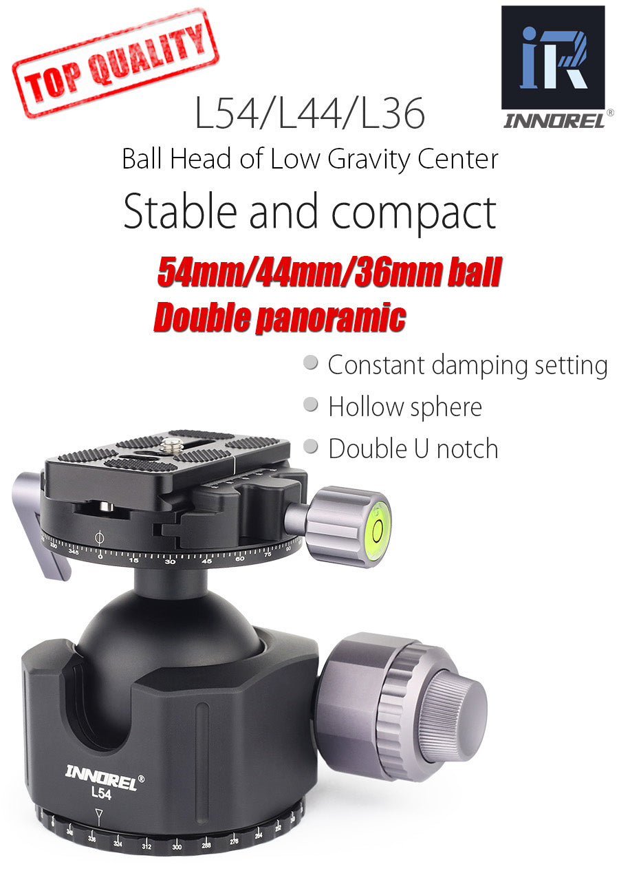 Low Gravity Center Tripod Head INNOREL L36/L44/L54