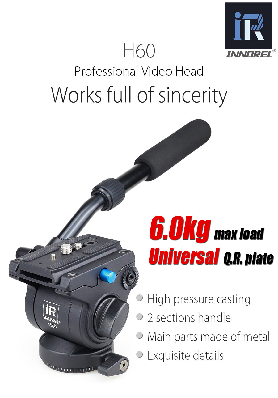 INNOREL H60 Panoramic Tripod Head Hydraulic Fluid Video Head