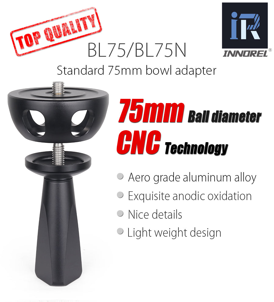 INNOREL Adaptateur de bol universel en métal CNC 75 mm BL75N