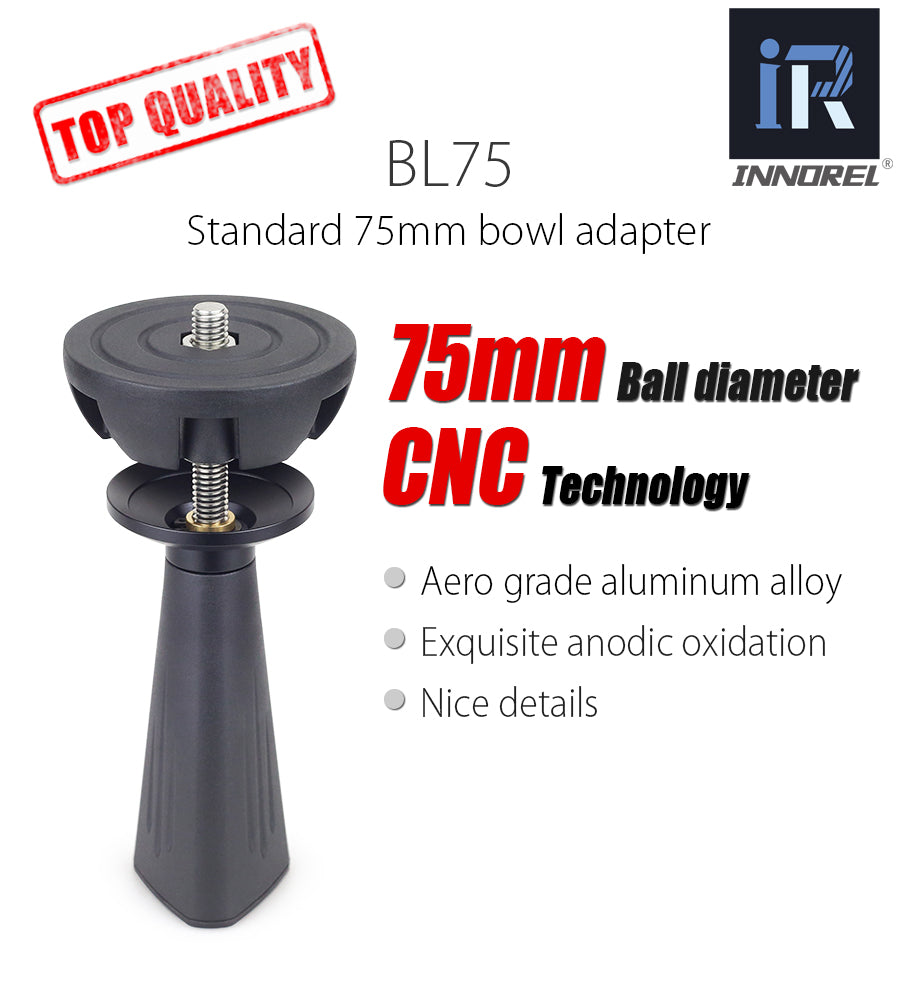 INNOREL Adaptateur universel de bol en métal CNC 75 mm BL75