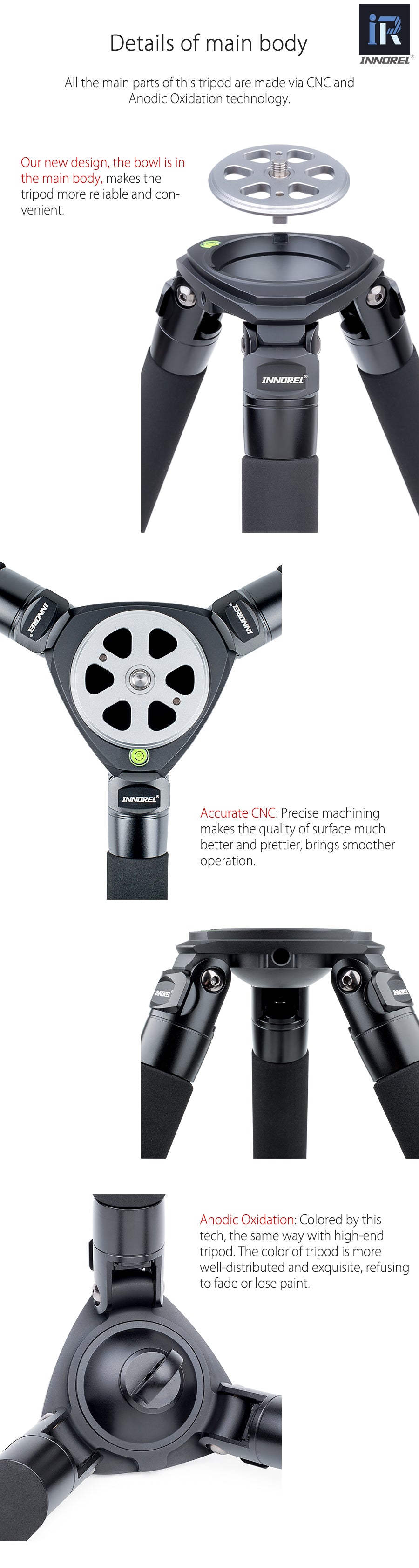 Carbon Fiber Camera Tripod INNOREL LT324C