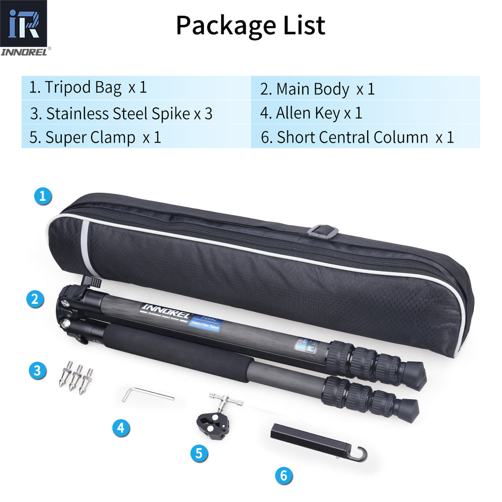 Used-Carbon Fiber Tripod INNOREL P254C for DSLR(Only Canada has inventory)