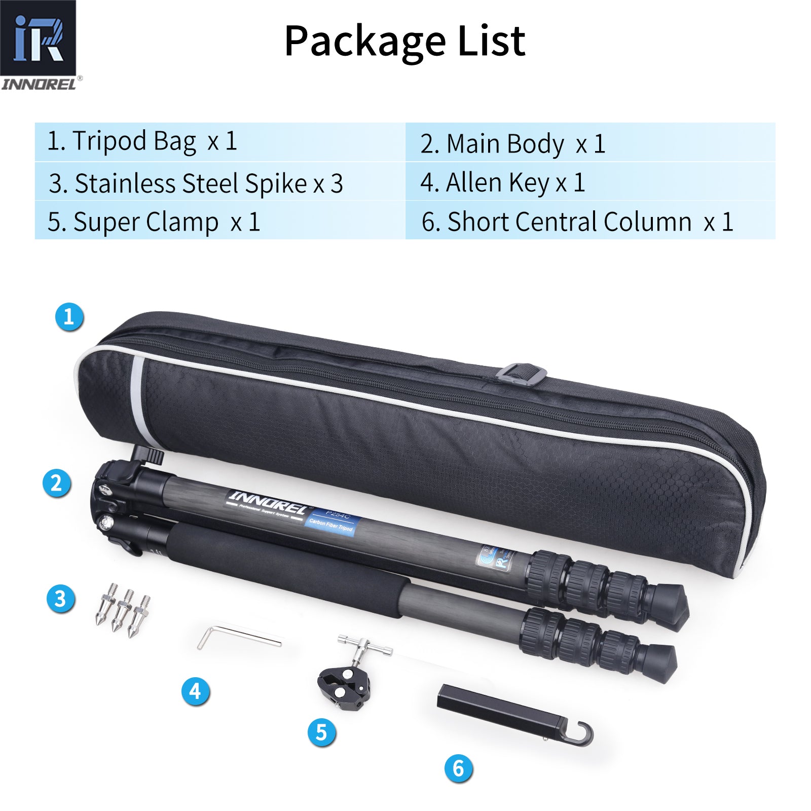 Used-Carbon Fiber Tripod INNOREL P254C for DSLR(Only Canada has inventory)