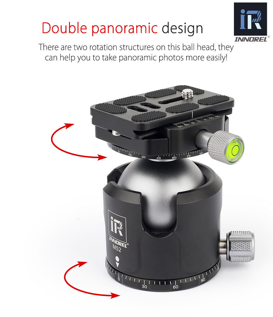 M36/M44/M52 Low Center Gravity Panoramic Ball Head
