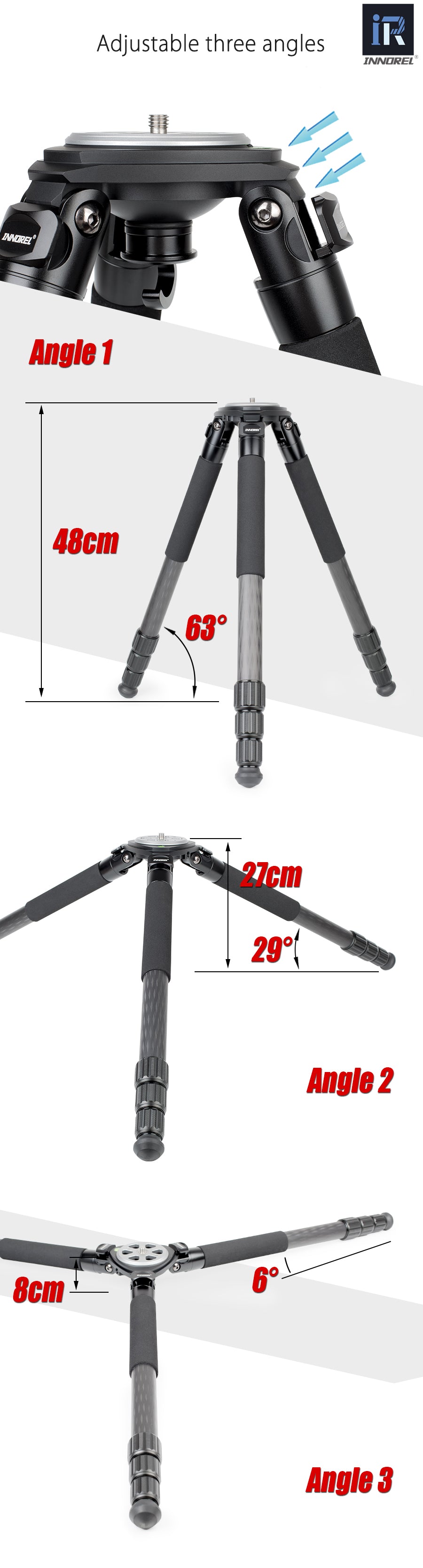 Carbon Fiber Camera Tripod INNOREL LT324C