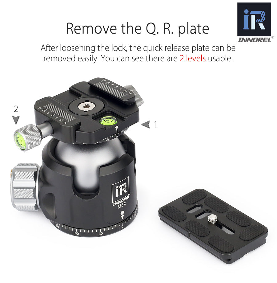 M36/M44/M52 Low Center Gravity Panoramic Ball Head