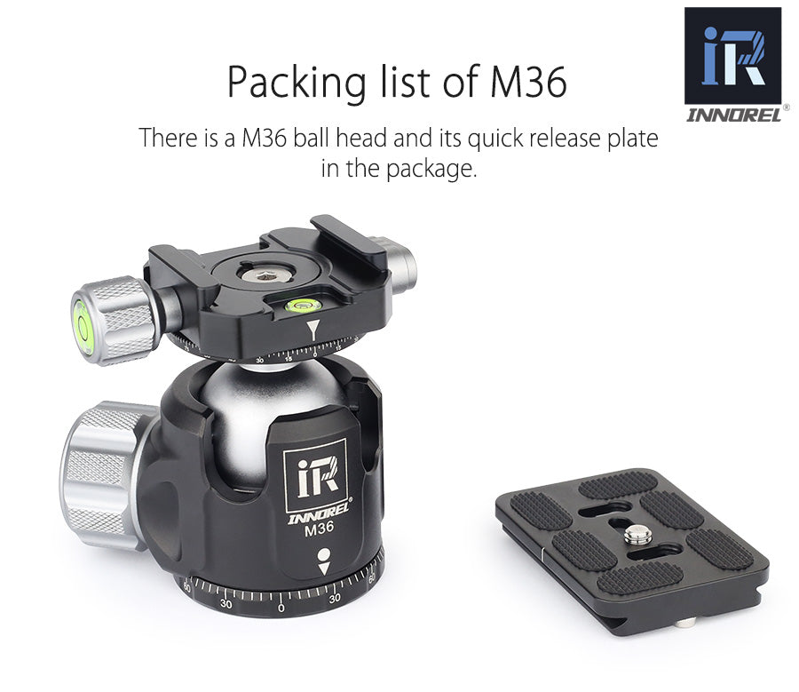 M36/M44/M52 Low Center Gravity Panoramic Ball Head