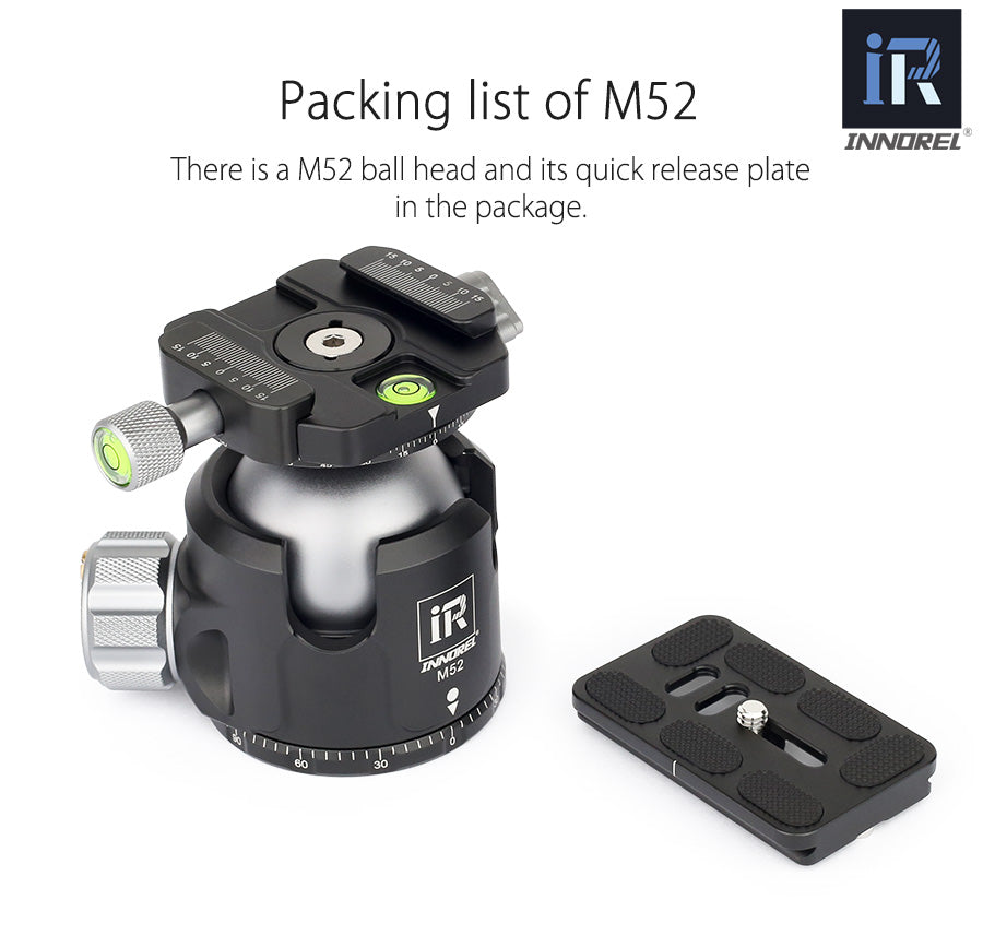 M36/M44/M52 Low Center Gravity Panoramic Ball Head