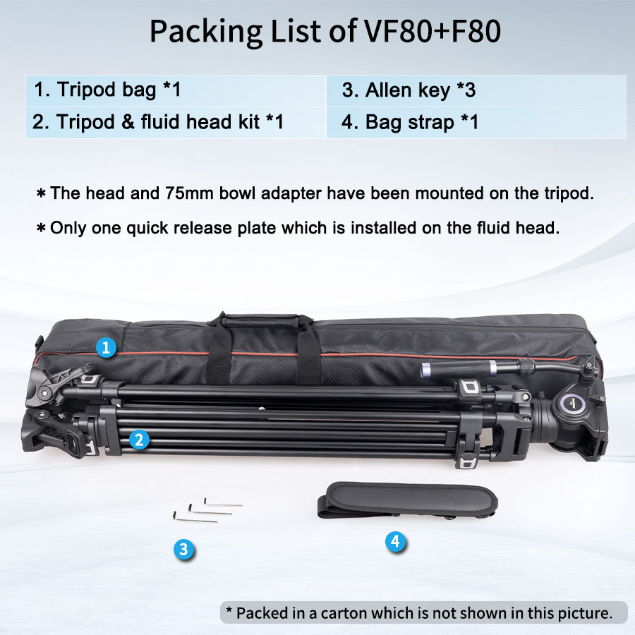 INNOREL VF80 Professional Heavy Video Aluminum Tripod