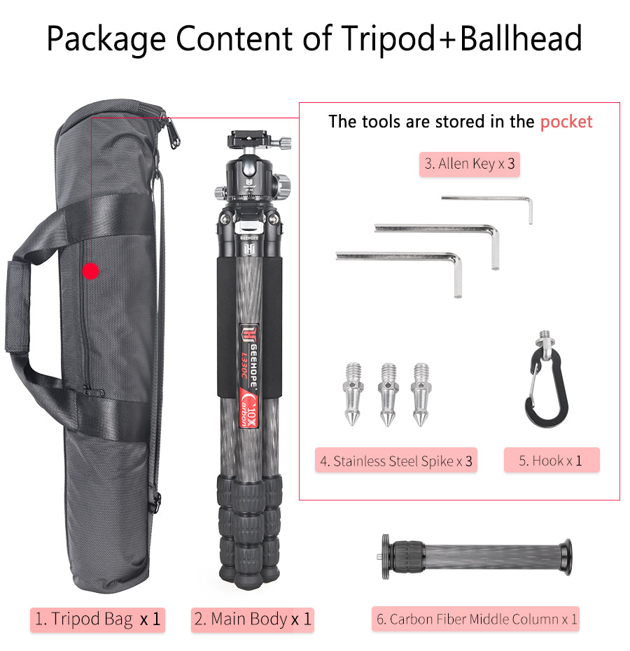 Clearance sale L330C Compact Carbon Fiber Tripod (Only Europe has inventory)