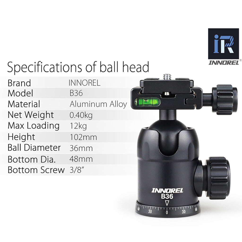 RT40C+B36 Professional Carbon Fiber tripod