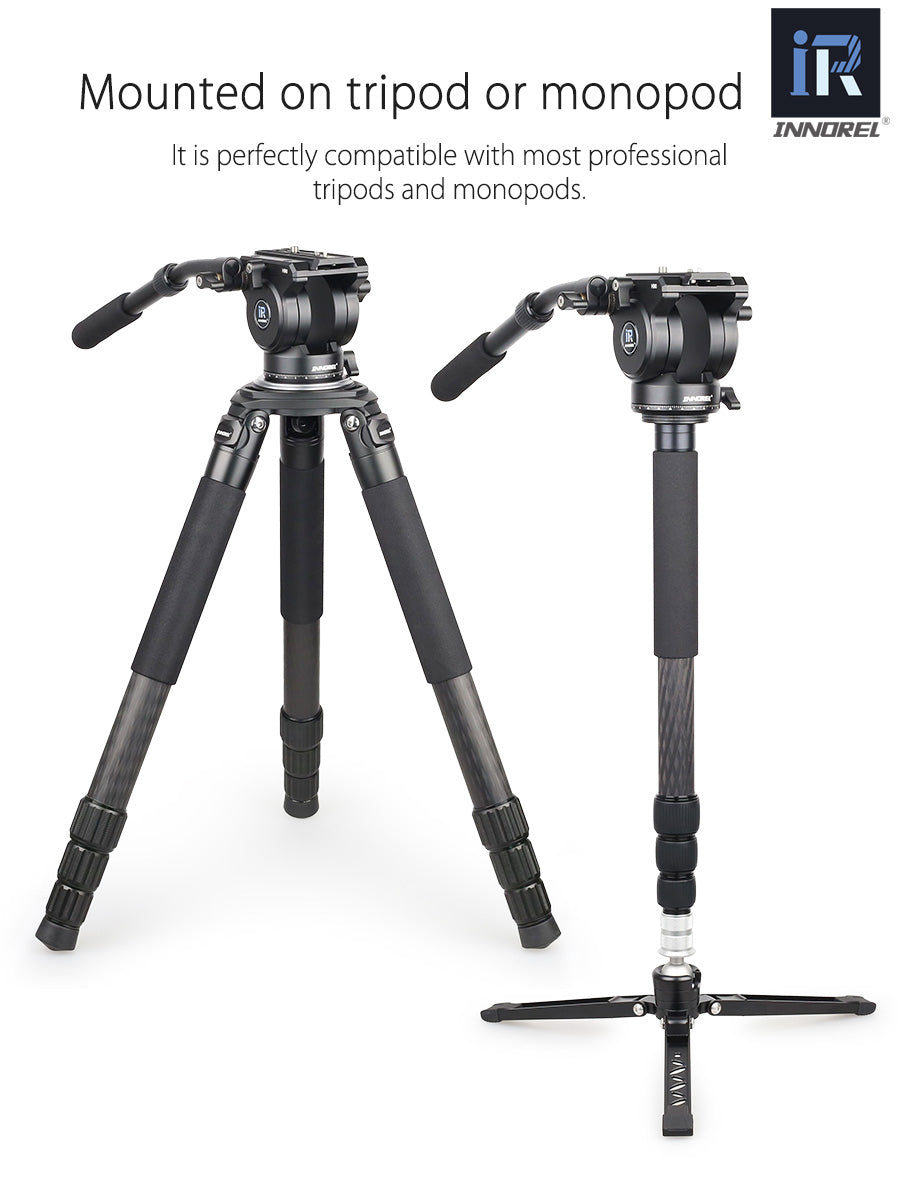 Video Fluid Head Tripod Drag Pan Head INNOREL H90