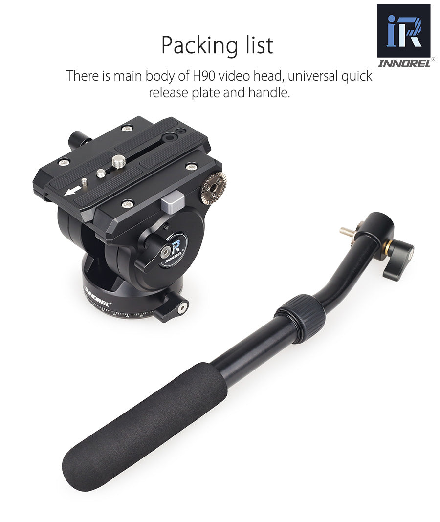 Video Fluid Head Tripod Drag Pan Head INNOREL H90