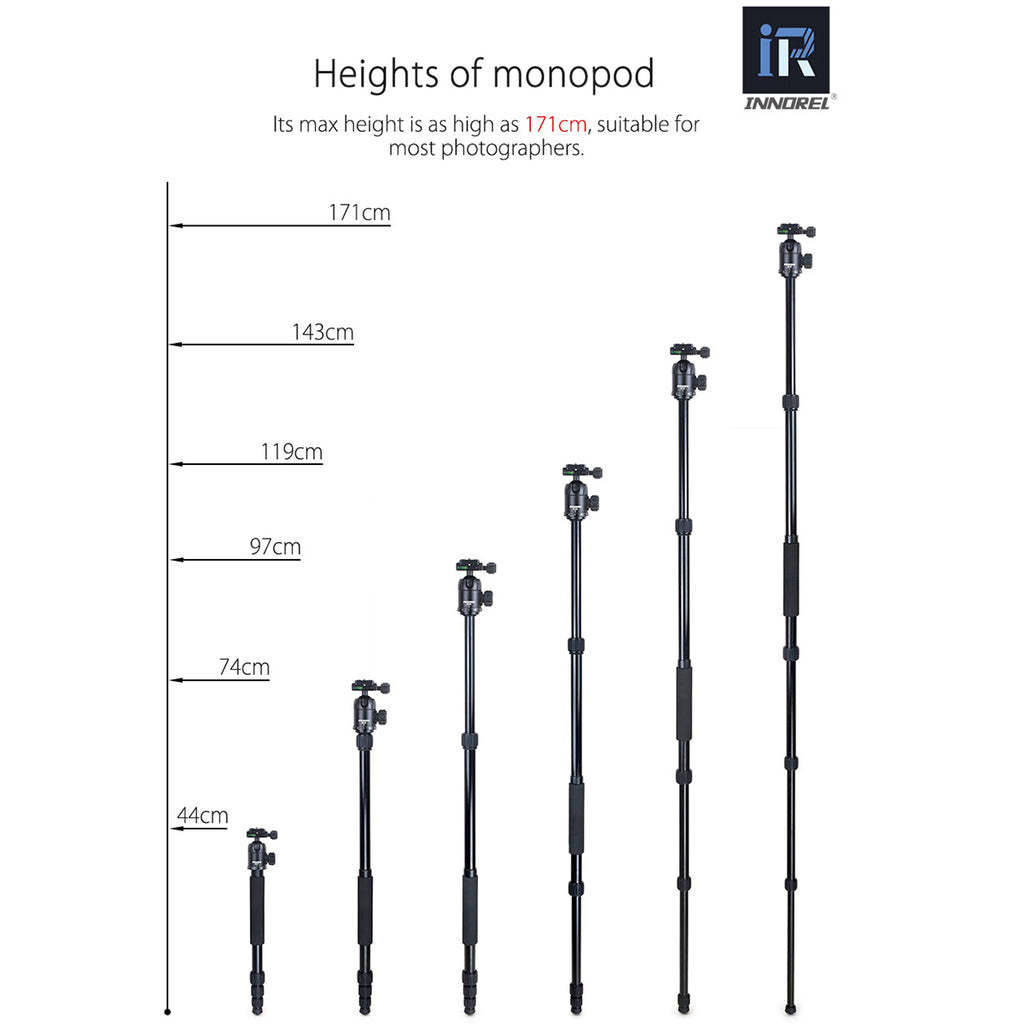 INNOREL RT40+B36 Aluminium Camera Tripod Monopod