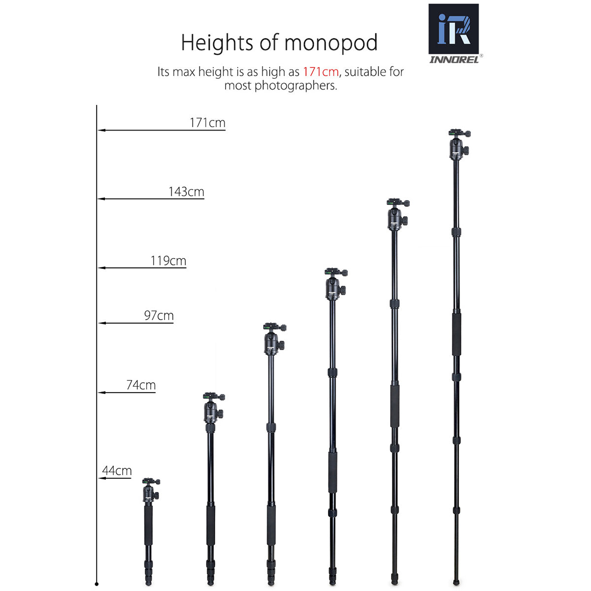 INNOREL RT40+B36 Aluminium Camera Tripod Monopod