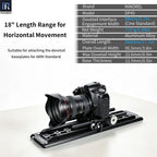 Suitable for attaching the dovetail baseplates for ARRI Standard
