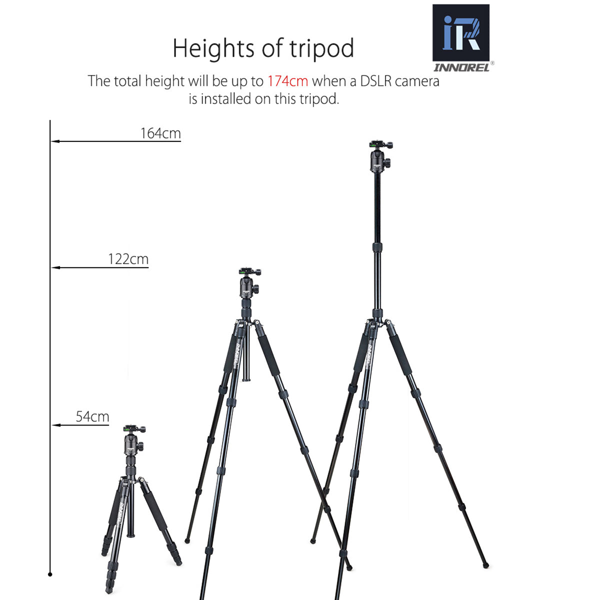 INNOREL RT40+B36 Aluminium Camera Tripod Monopod