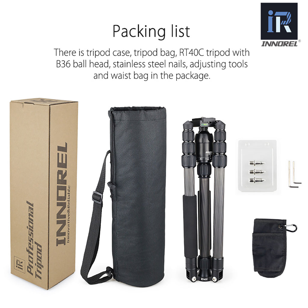 RT40C+B36 Professional Carbon Fiber tripod