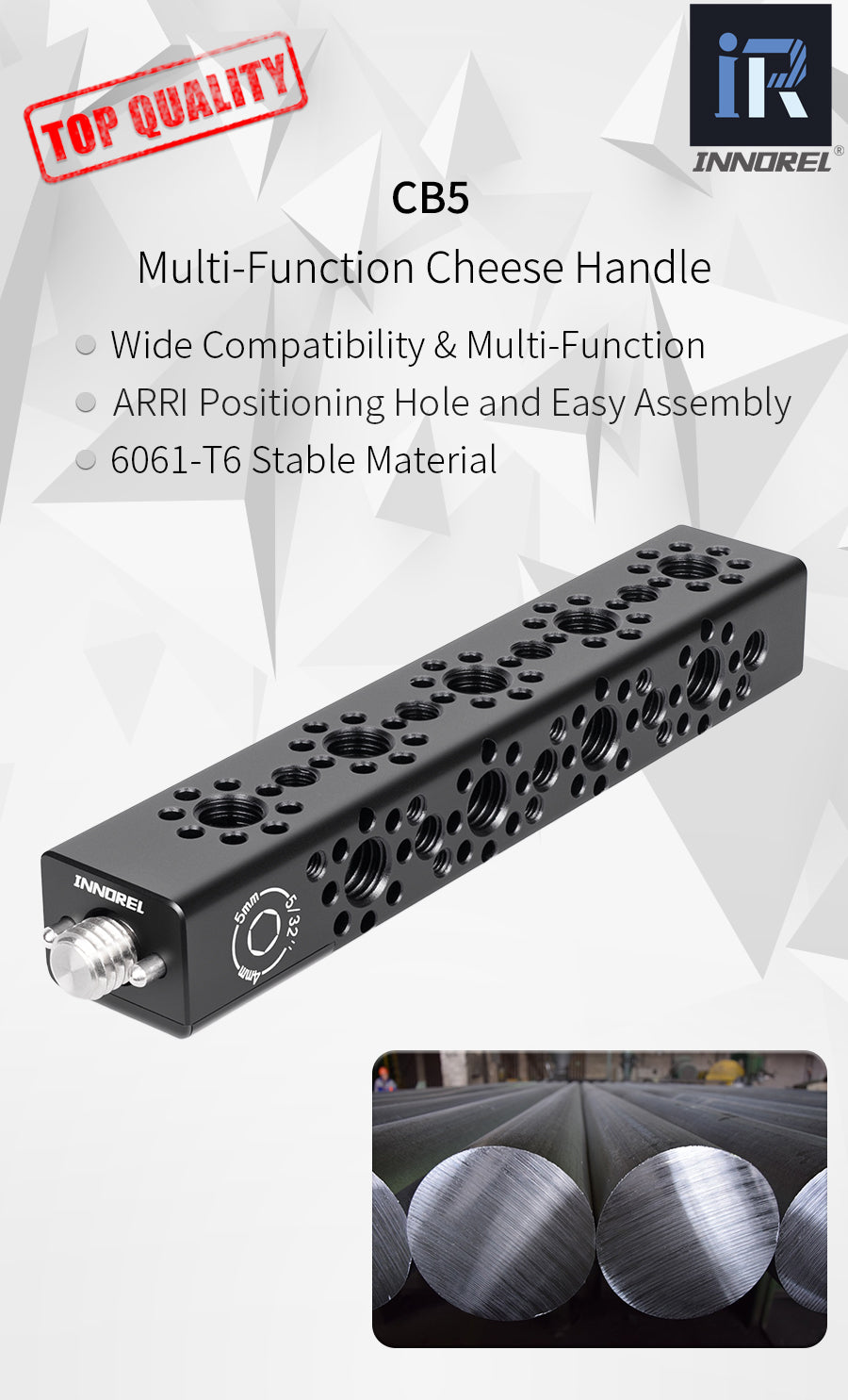 INNOREL CB5 CNC Aluminum Alloy Multi-Function Cheese Handle