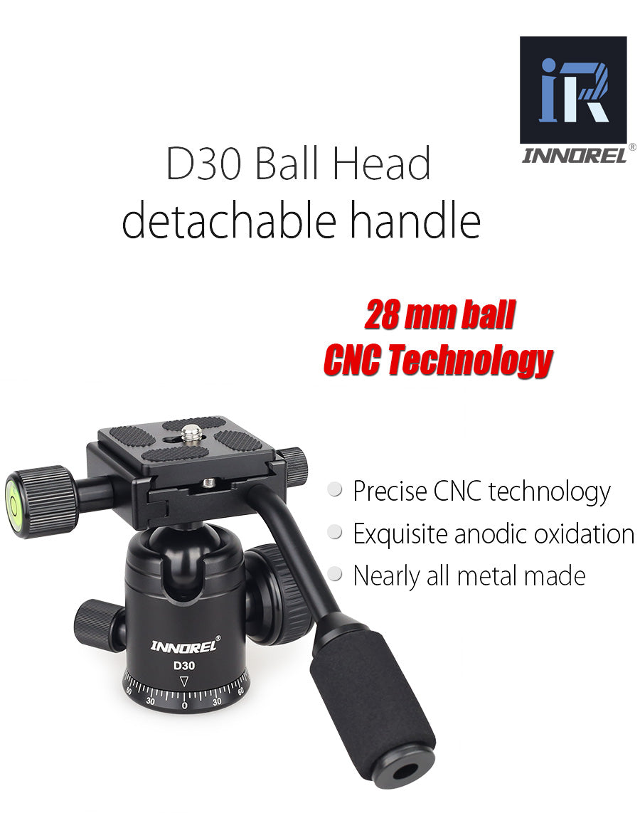 All Metal CNC Panoramic Ball Head with Handle INNOREL D30