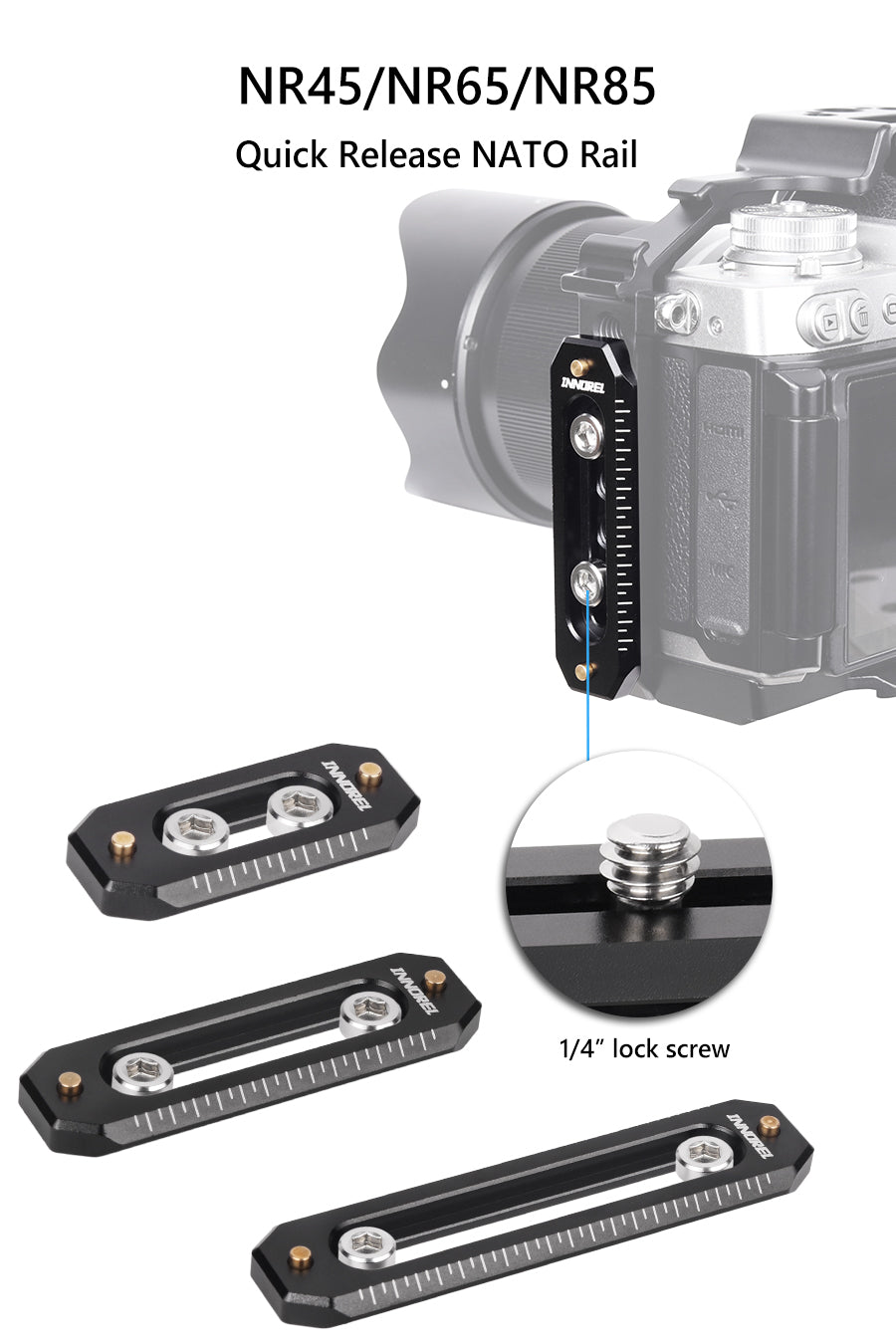 Quick Release NATO Rail Set INNOREL NR45/NR65/NR85/NR468