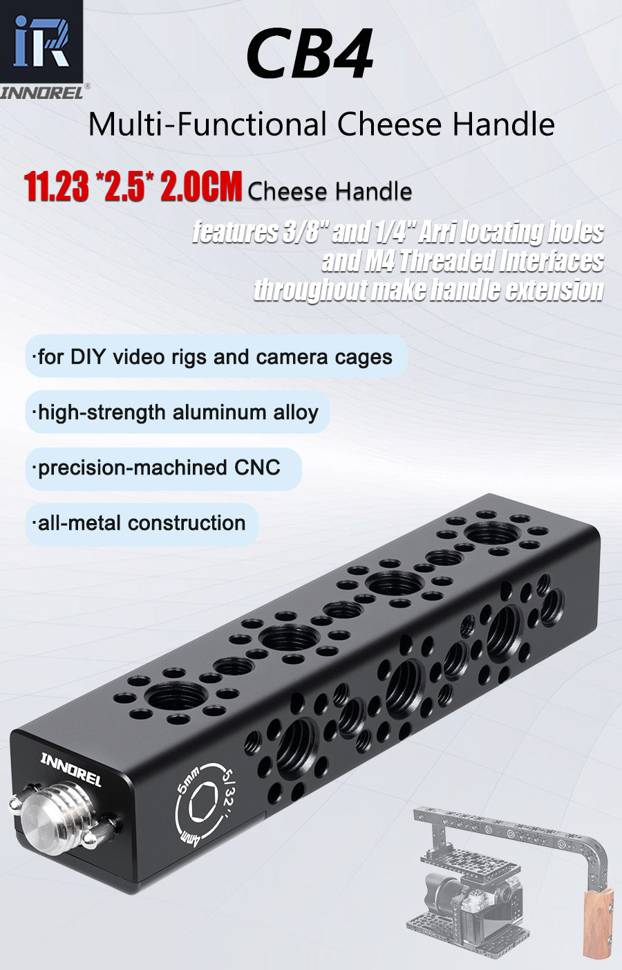 INNOREL CB4 CNC Aluminum Alloy Cheese Handle