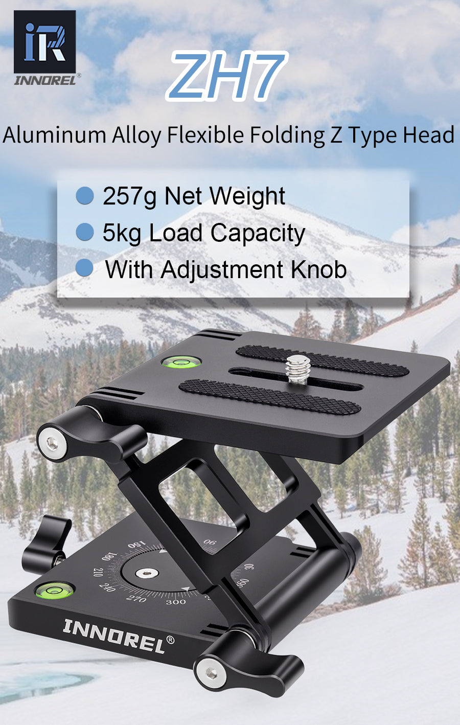 ZH7 Z Flex Tilt Aluminum Alloy Tripod Head