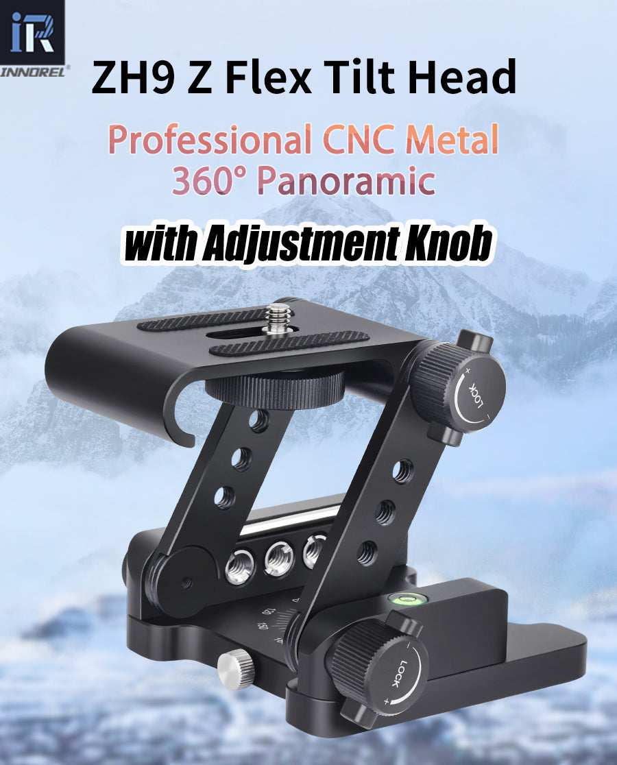 Aluminum Alloy Z-Flex Tilt Tripod Head-INNOREL ZH9