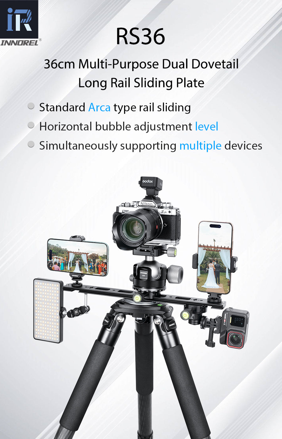 RS36 360mm Multi-Purpose Dual Dovetail Long Quick Release