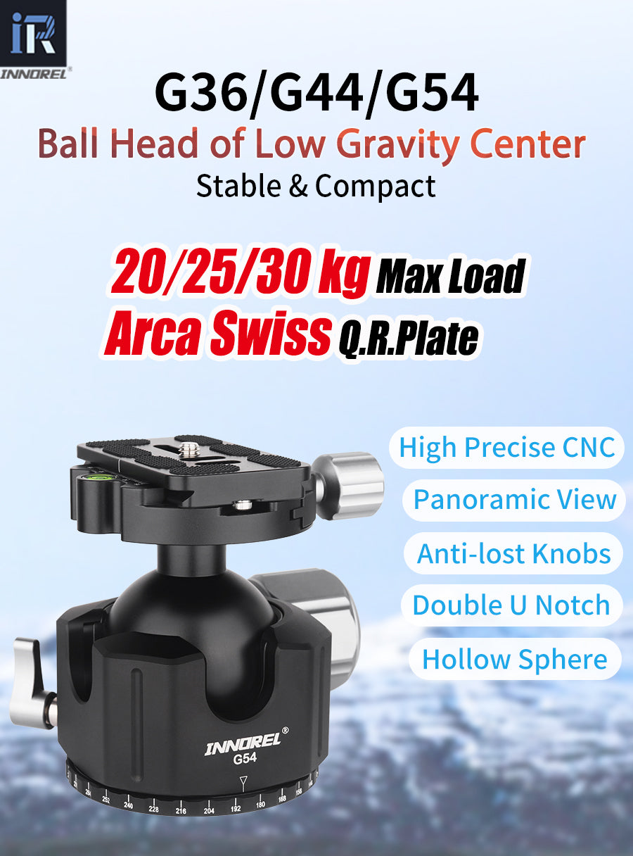 G54/G44/G36 Low Center Gravity Panoramic Ball Head