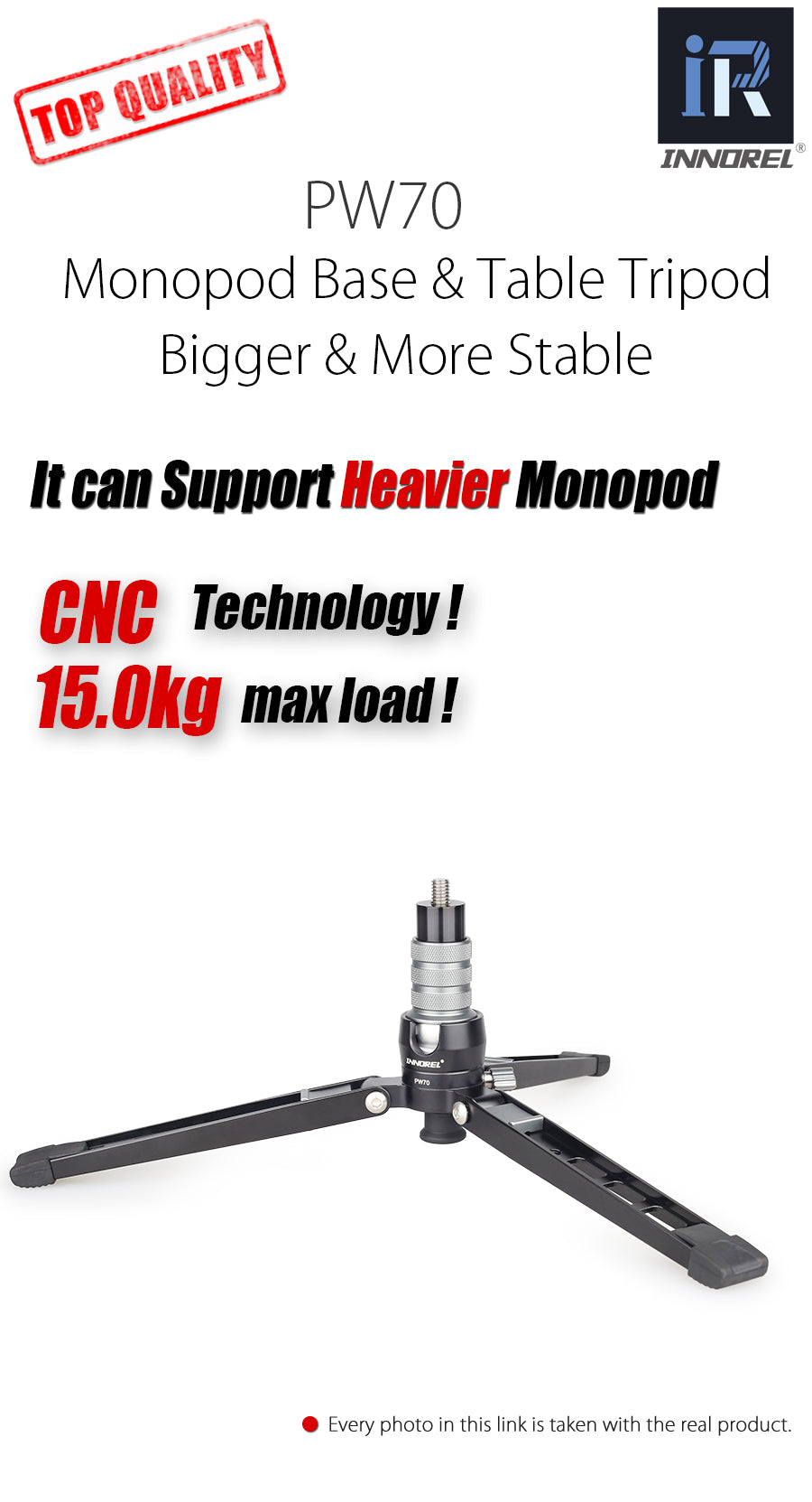Mini Tabletop Tripod Stand INNOREL PW70