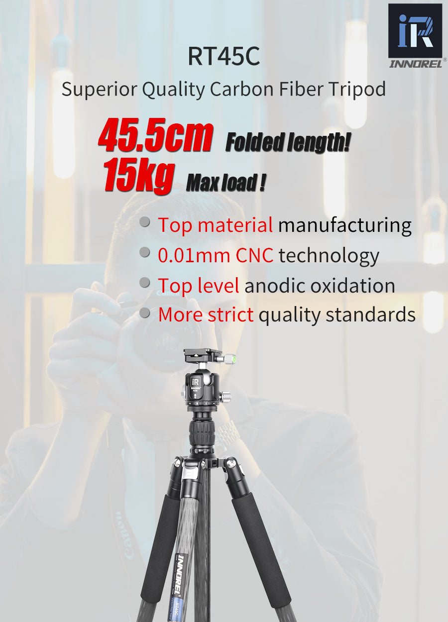 Portable Carbon Fiber Tripod INNOREL RT45C Series