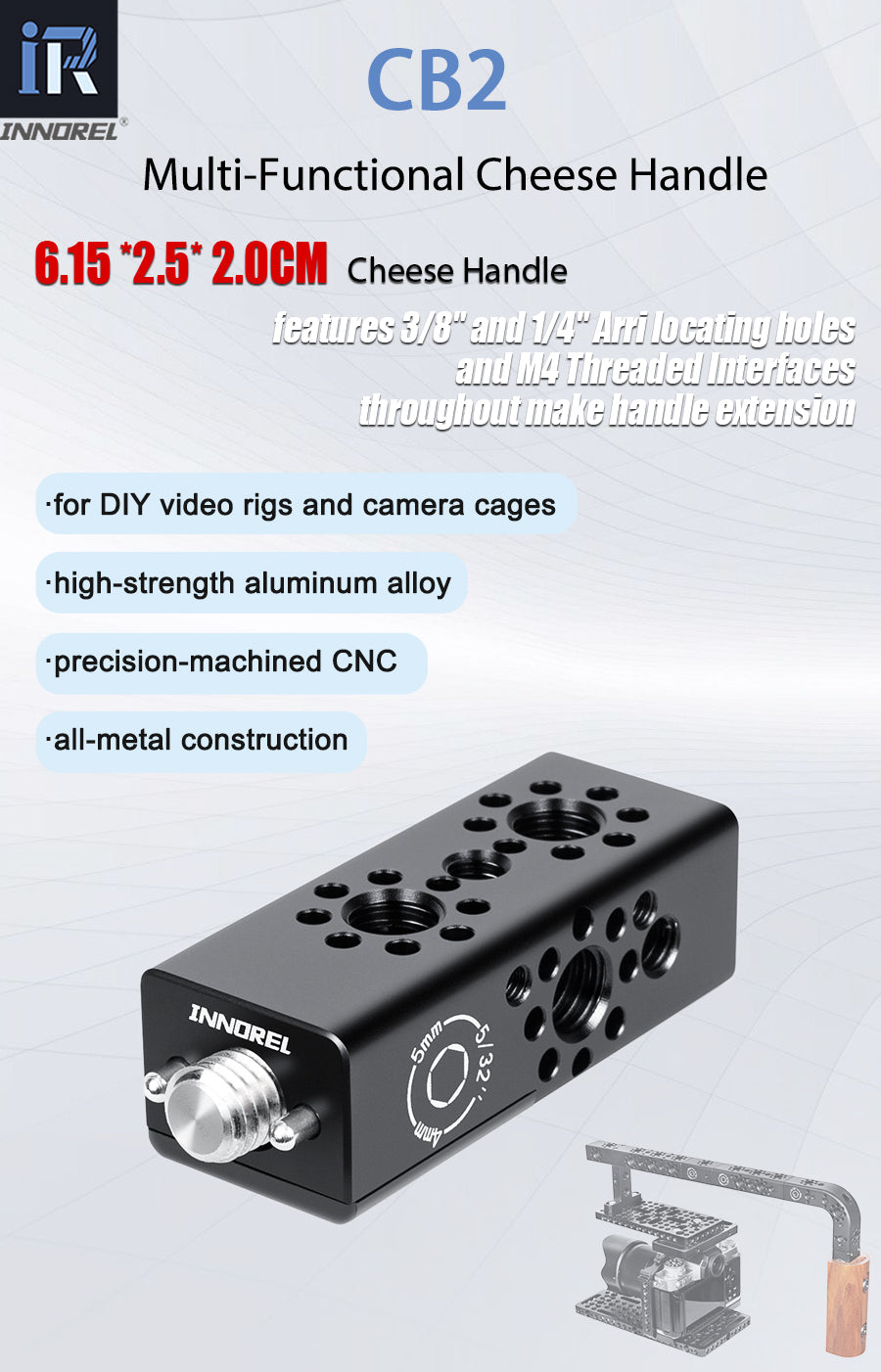 Multi-Function Cheese Grip Extension Bar INNOREL CB2