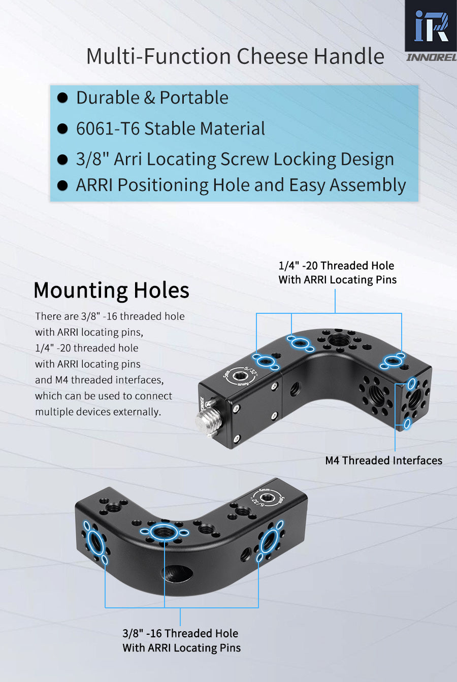 INNOREL CB2L ARRI Positioning Top Handle Extension
