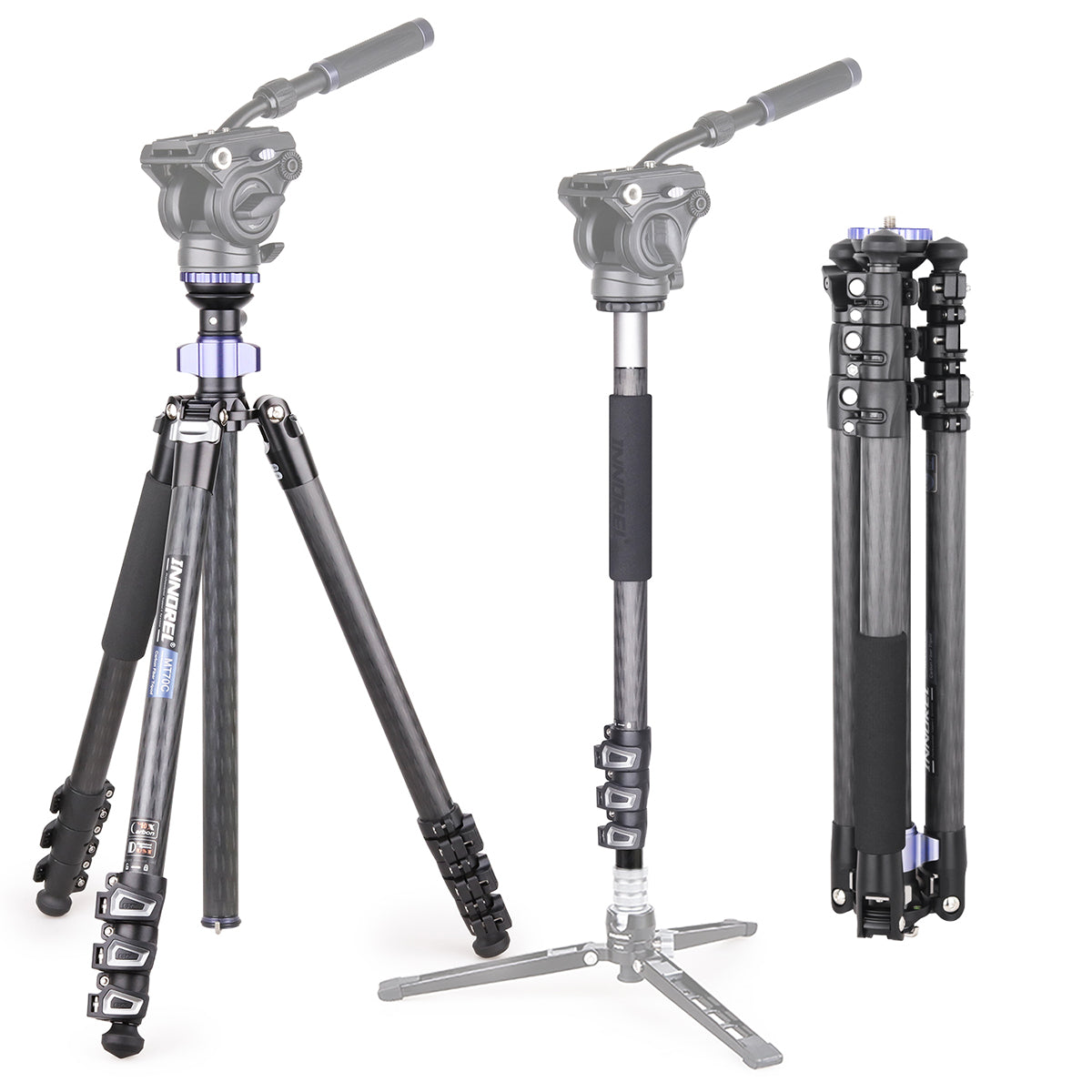 Compact Carbon Fiber Video Tripod INNOREL MT70C