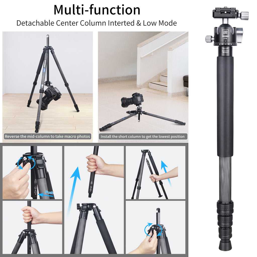 Used-Carbon Fiber Tripod INNOREL P254C for DSLR(Only Canada has inventory)