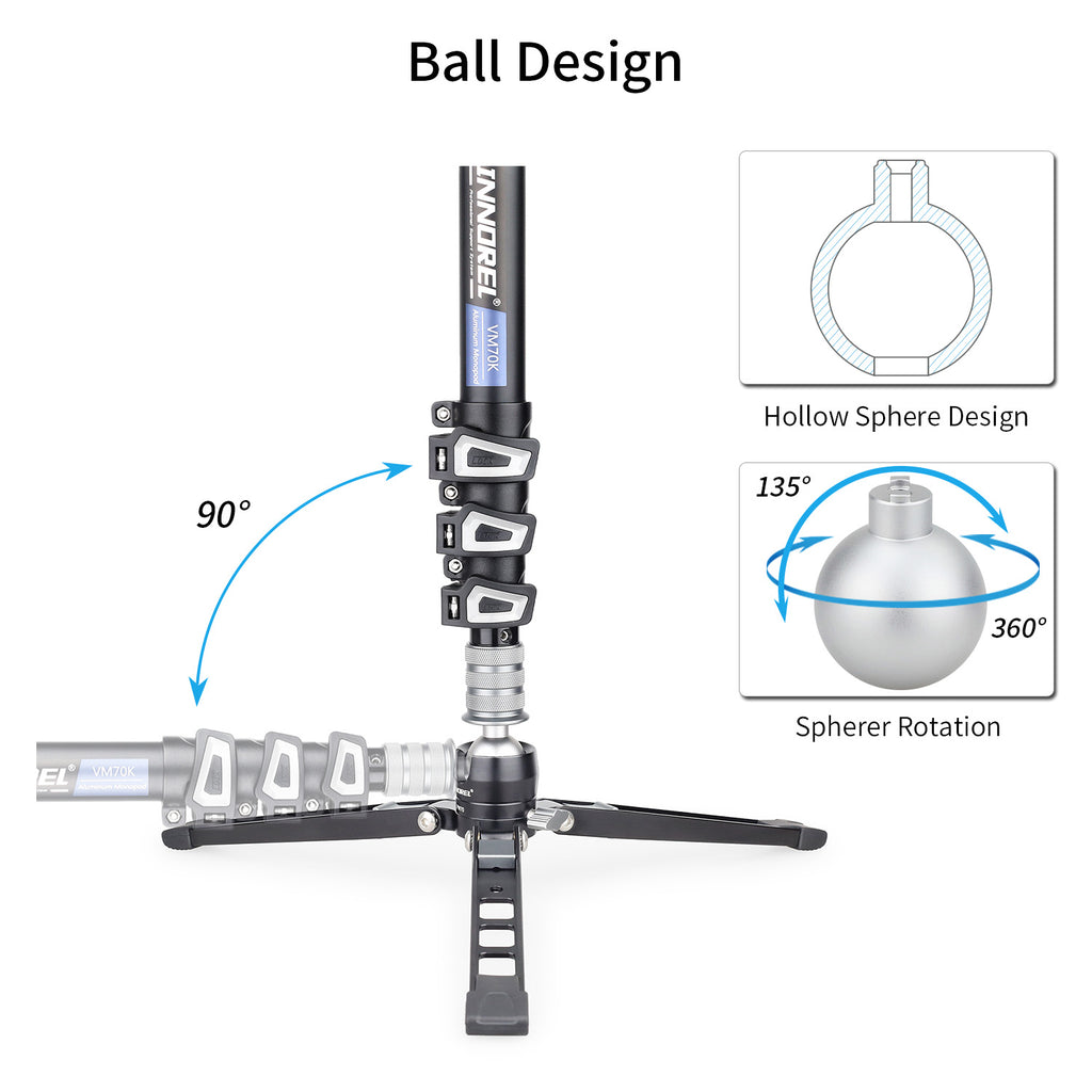 Europe Used Professional Video Travel Monopod Kit-INNOREL VM70K