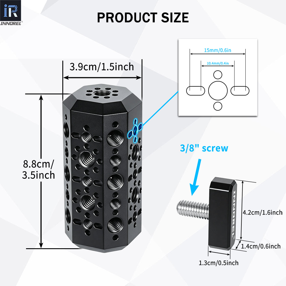 INNOREL TA90 Lights Stand Tripod Hexagon Adapter for Expand Interface