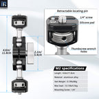 INNOREL M2 Articulating Magic Arm with 1/4"-20 Screw with Retractable Pins for Camera Display Screen Fill Light Max Load 5.5kg