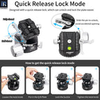 INNOREL G44F/G54F Quick Locking Low Profile Tripod Ball Head, Fast Lever Release, Panoramic CNC Metal Arca Swiss, DSLR Camcorder