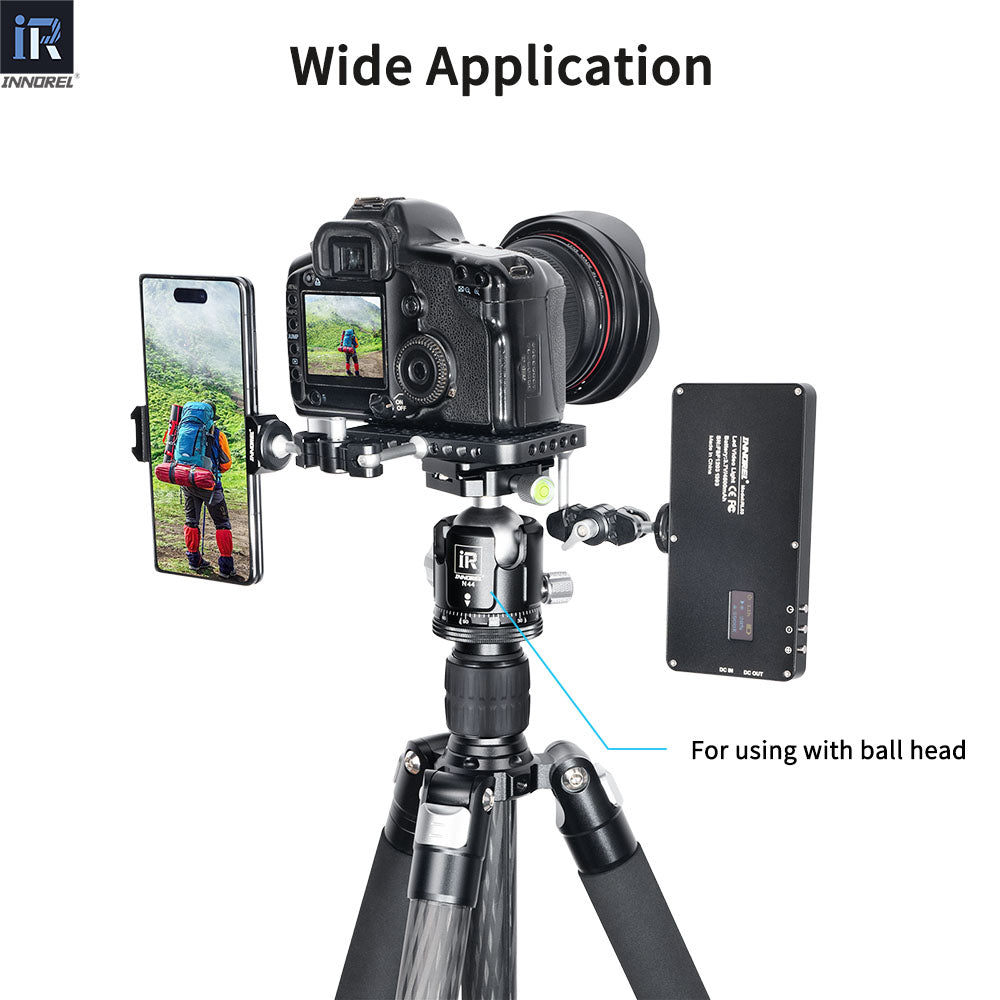 Multi-Functional Cheese Plate INNOREL CP1107 11*7cm Switching Mounting Plate with Built-in ARRI Locating Holes for Camera Tripod