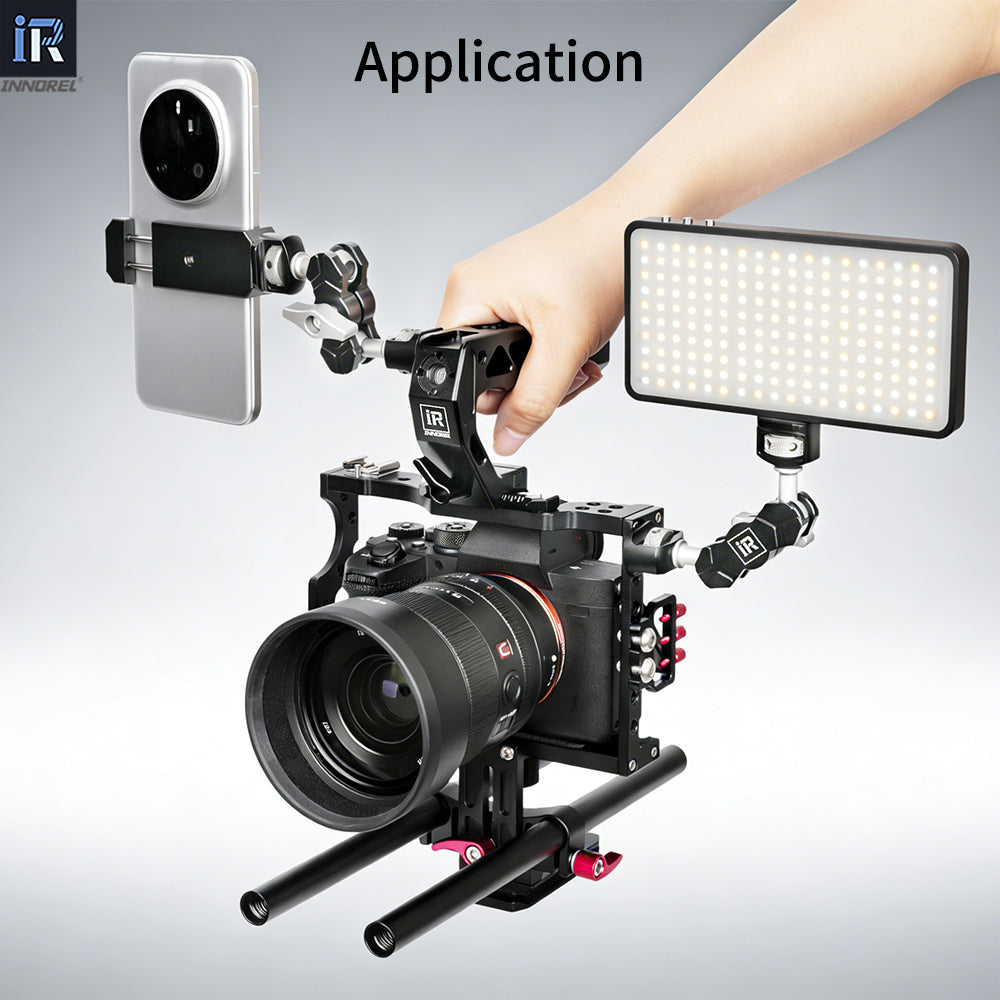 INNOREL M2 Articulating Magic Arm with 1/4"-20 Screw with Retractable Pins for Camera Display Screen Fill Light Max Load 5.5kg