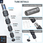 INNOREL RM255C Professional Carbon Fiber Monopod for Canon Nikon Sony DSLR Camera Video Camcorder 5-Section Photography Bracket