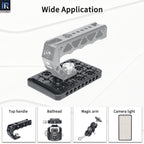 Multi-Functional Cheese Plate INNOREL CP1107 11*7cm Switching Mounting Plate with Built-in ARRI Locating Holes for Camera Tripod