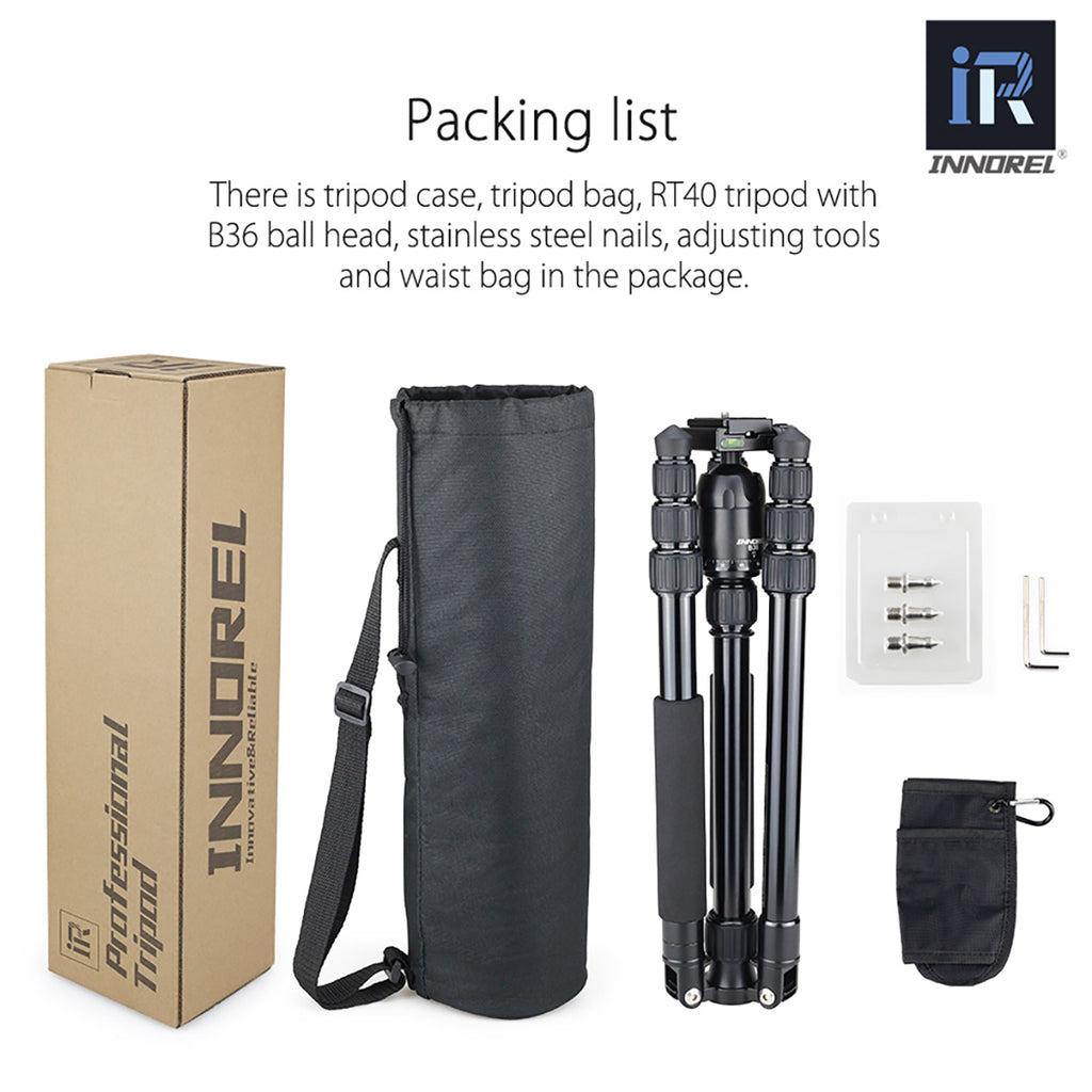 INNOREL RT40+B36 Aluminium Camera Tripod Monopod