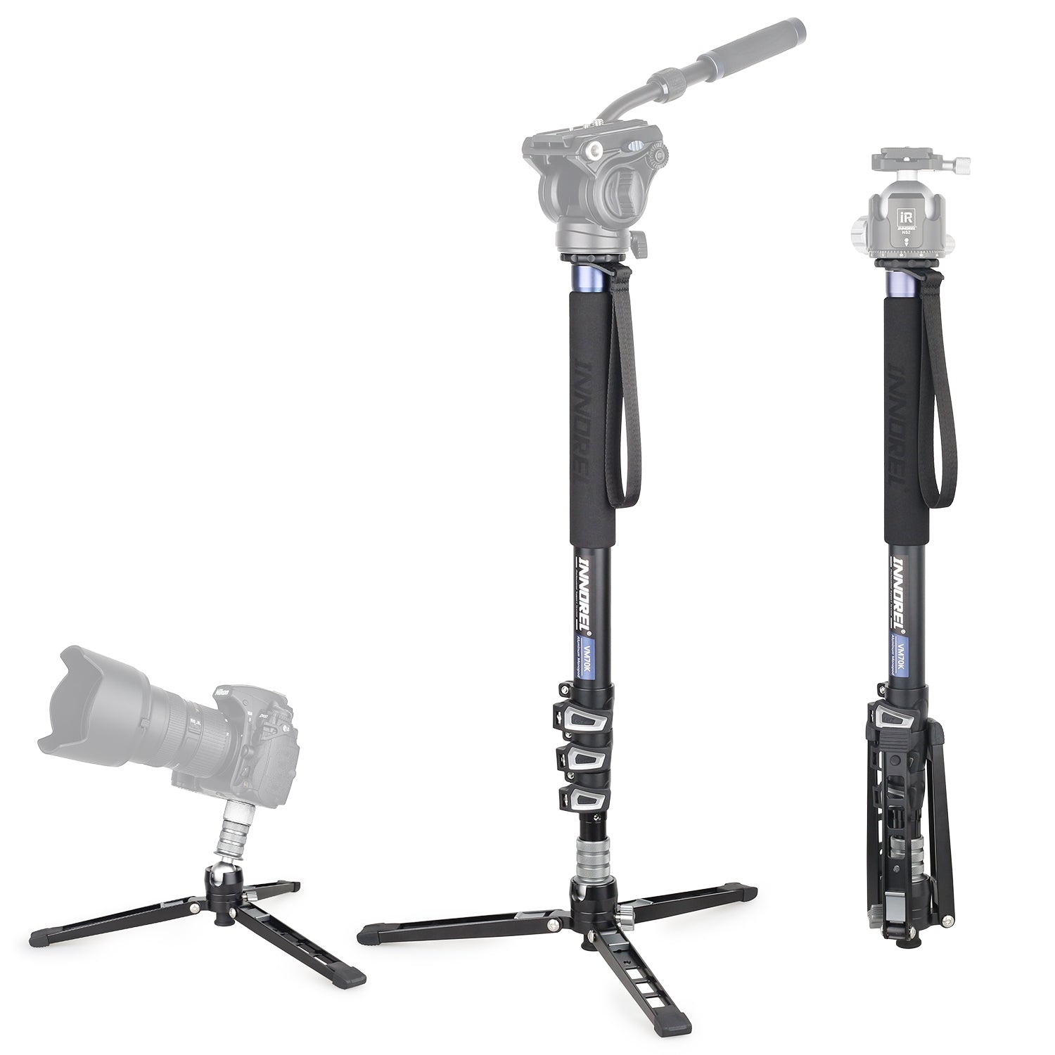 Europe Used Professional Video Travel Monopod Kit-INNOREL VM70K