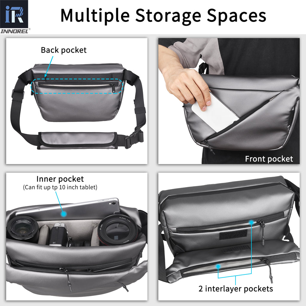 INNOREL CB0635 DSLR Travel Waterproof Camera Sling Bag (Only Canada has inventory)