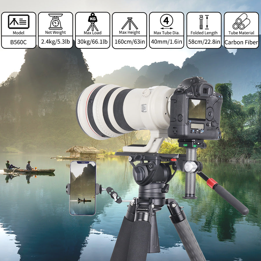 Clearance sale GEEHOPE B560C Professional Heavy Camera Tripod （Only Europe has inventory)