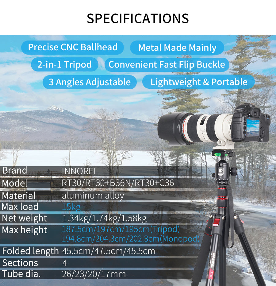 Professional Camera Tripod High Monopod-INNOREL RT30